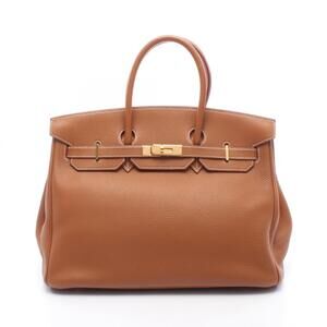 Hermes Birkin 35 Handbag, Leather, Taurillon Clemence Women's, Brown